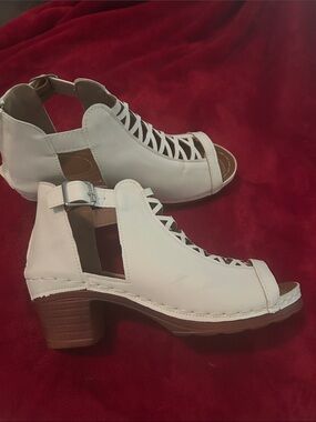 White open toe sandals